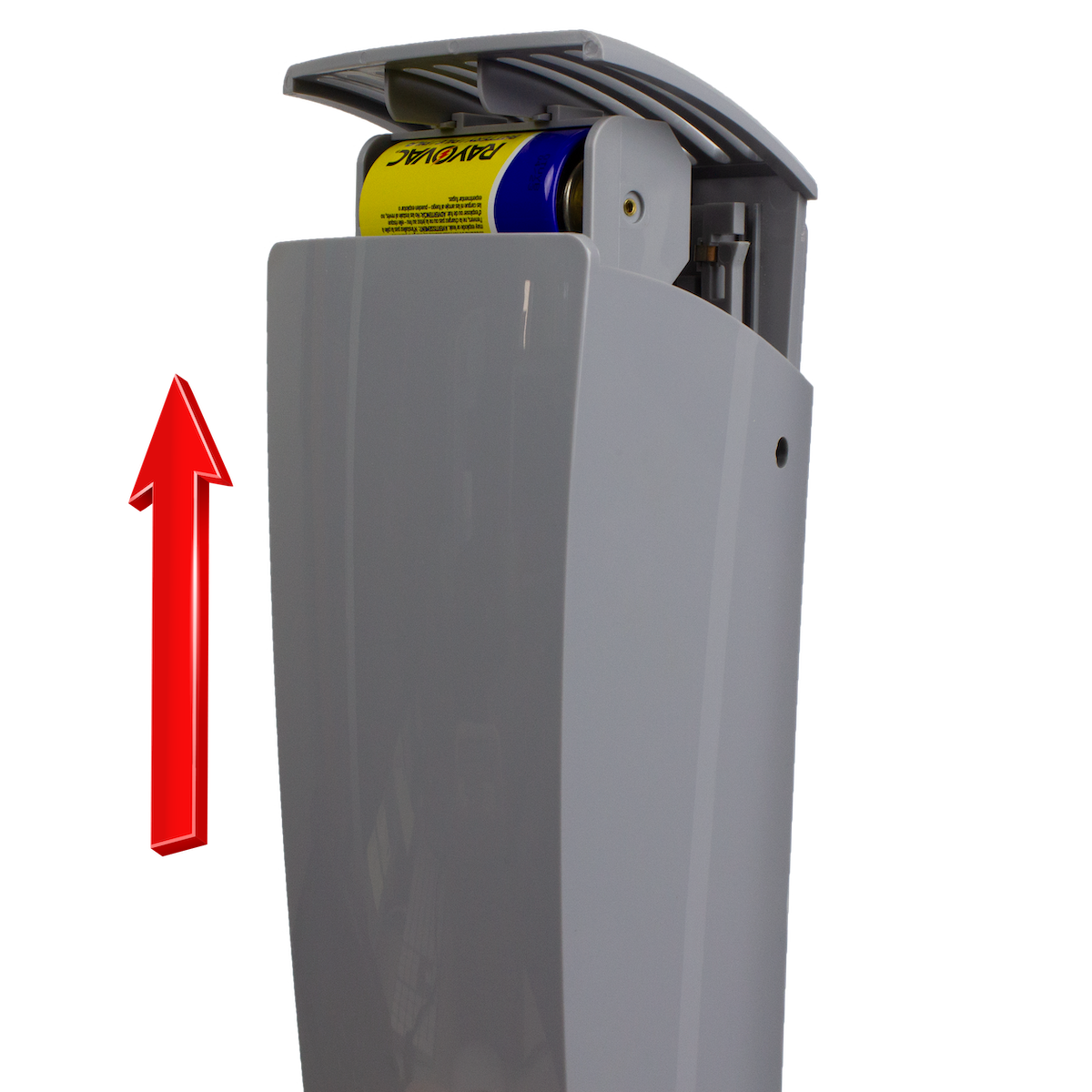 Slide cover up to close.