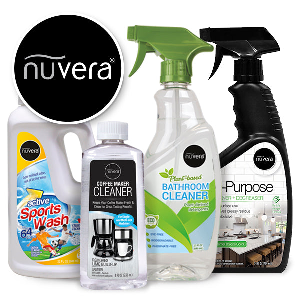 Nuvera Sports Wash, Coffee Maker Cleaner, Plant-Based Bathroom Cleaner, All Purpose Cleaner